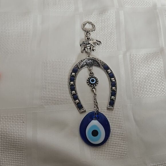 Hanging Horseshoe Medium Royal Blue/ Silver - Picture 16 of 16